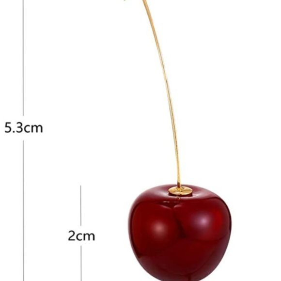 Betsey Johnson 18K Gold Cherry Stud Earrings - Picture 2 of 4